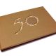 Libro de firmas 50 años beige. MardePapel