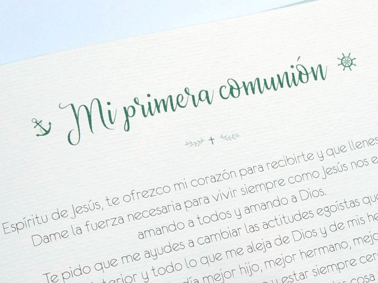 Libro de firmas para comunión con páginas impresas