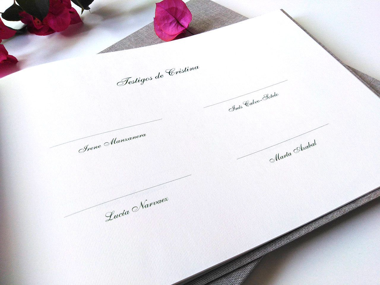 Libro Firmas de Testigos Boda Ivory