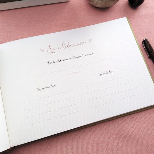 Libro de firmas niña ramo de flores 3. MardePapel