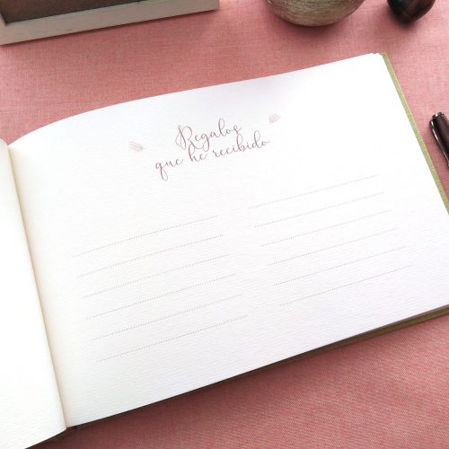 Libro de firmas niña ramo de flores 4. MardePapel