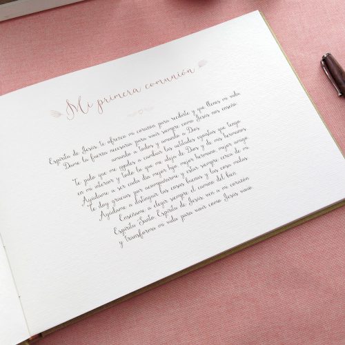 Libro de firmas niña ramo de flores 9. MardePapel