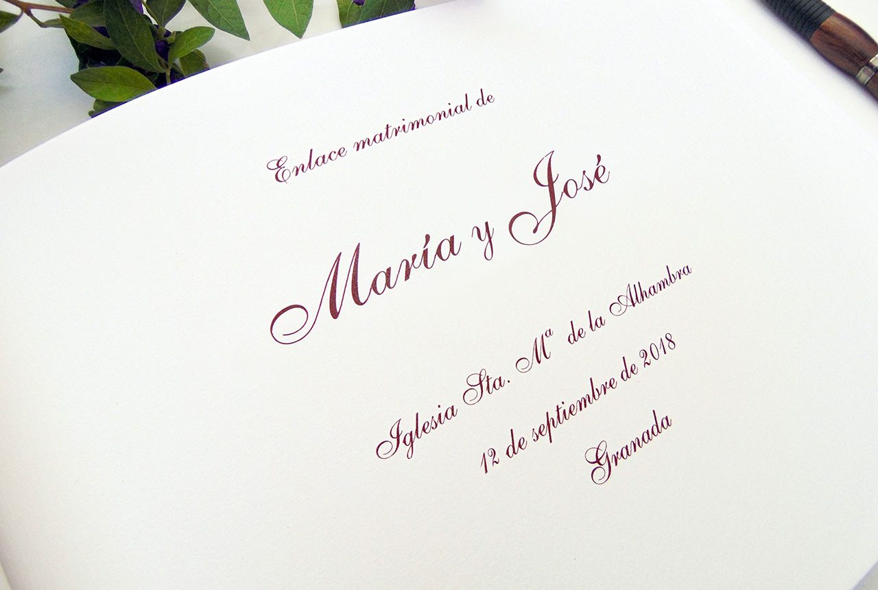 Libros de testigos y libros de firmas personalizados 11. MardePapel