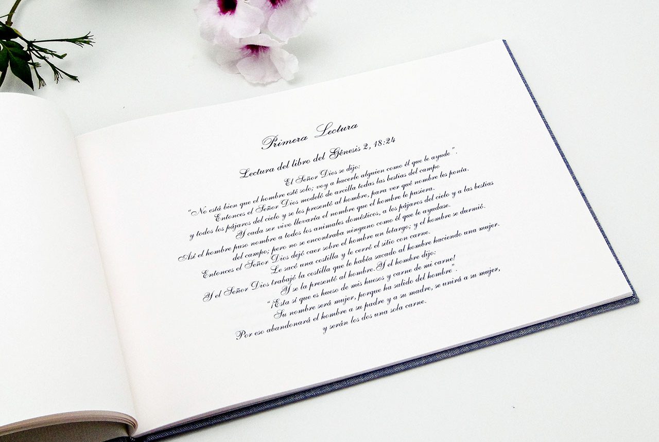 Libros de testigos y libros de firmas personalizados 5. MardePapel