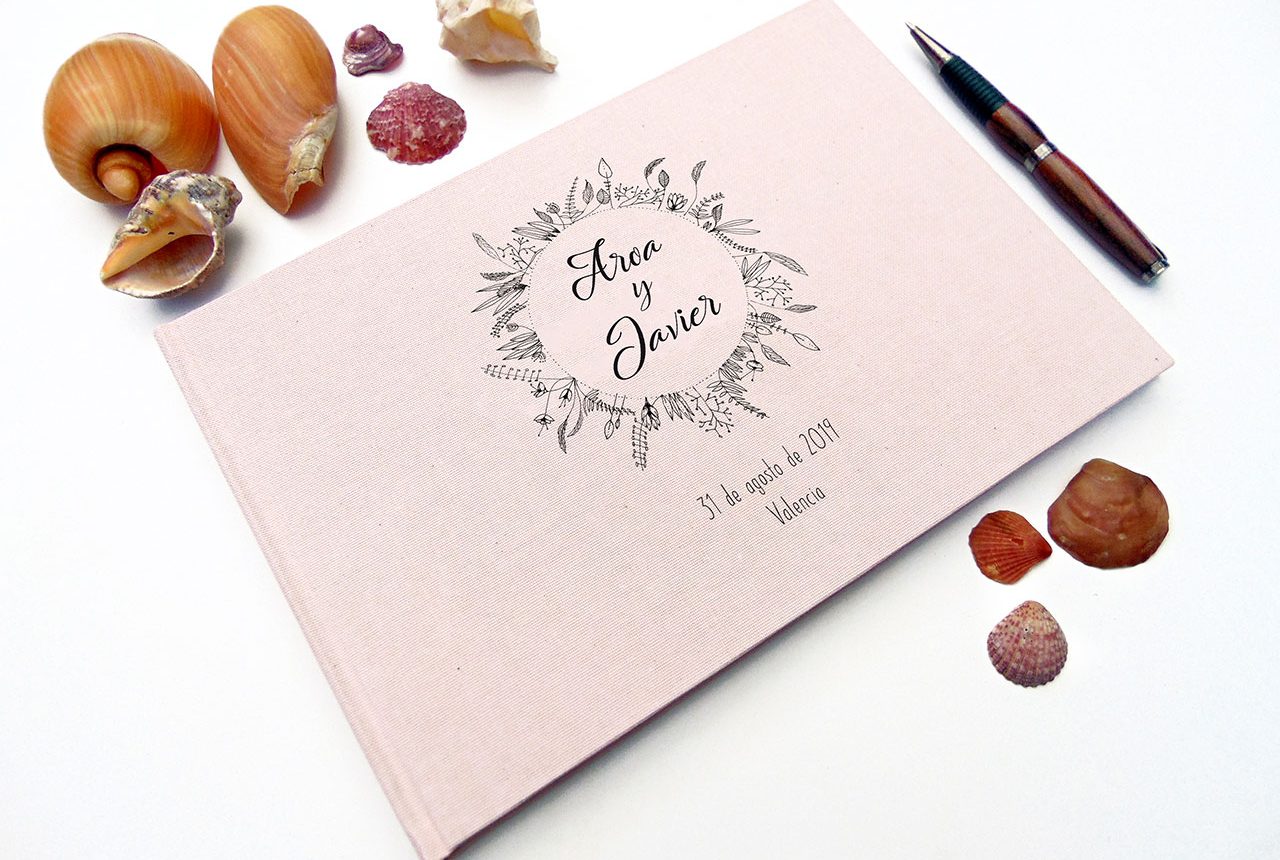 Libros de testigos y libros de firmas personalizados 8. MardePapel
