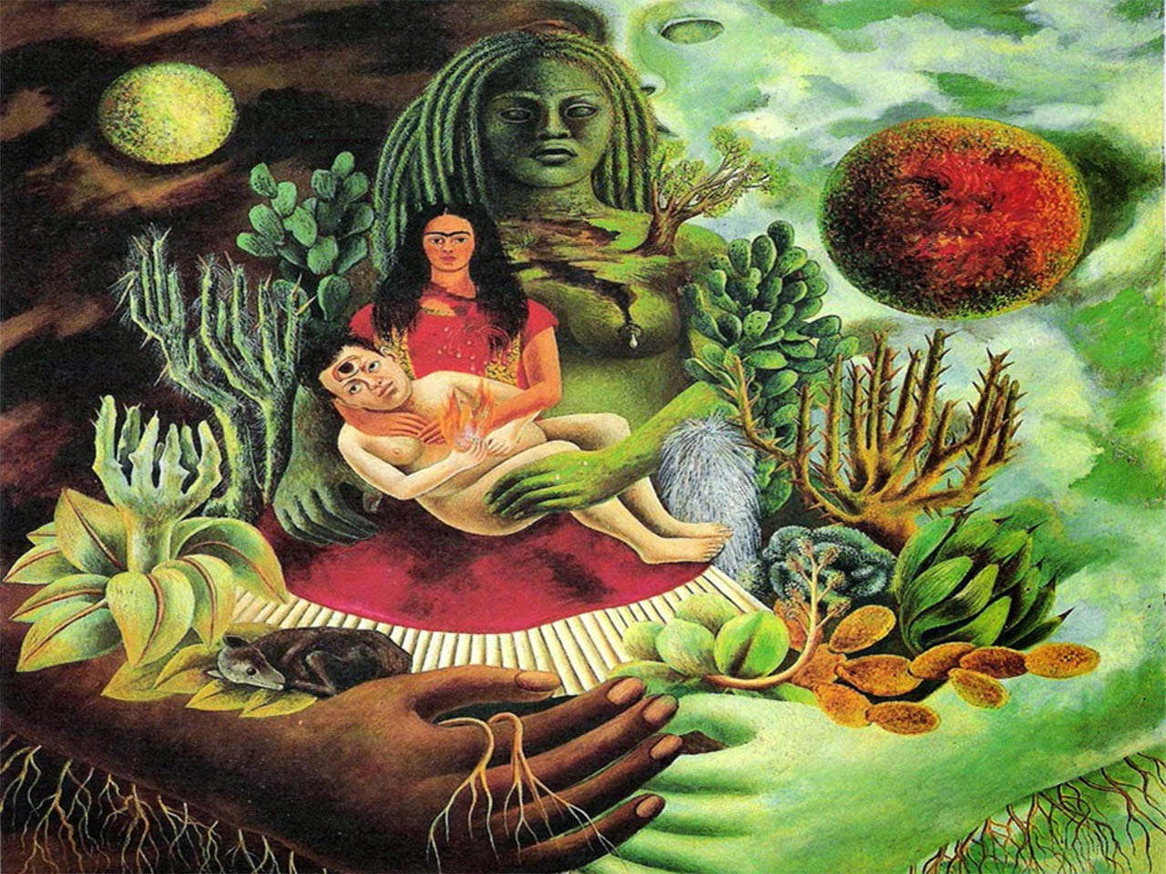 Frida Khalo<br> El abrazo de Amor del Universo. 1949
