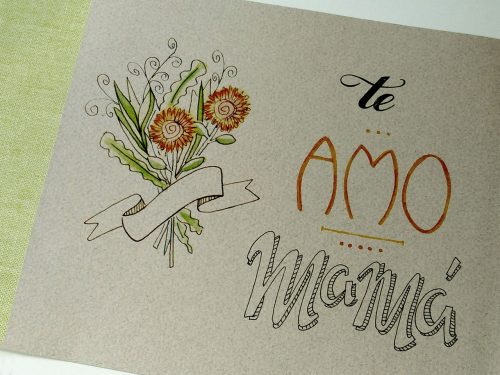 Álbum de fotos para mamá con girasoles. Mardepapel