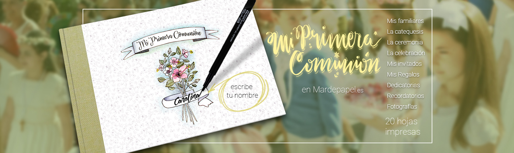 Mi primera comunión niña © Mardepapel