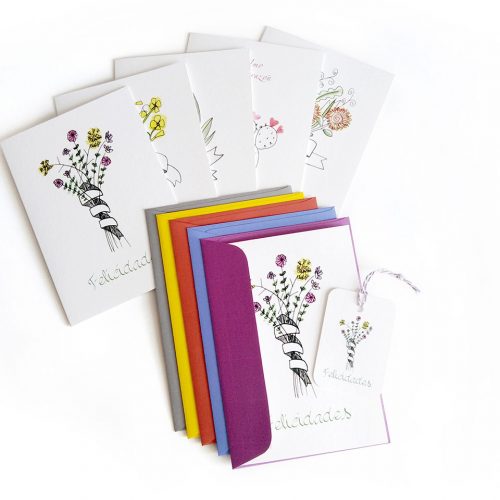 Tarjetas de saludos de primavera. Mardepapel