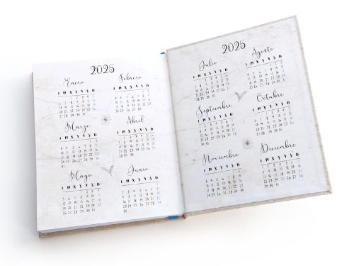 Libreta-agenda-Lavanda. Calendario 2025. MardePapel