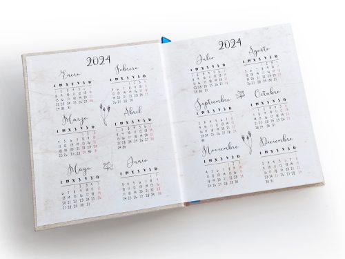Libreta-agenda-Lavanda. Calendario 2024. MardePapel